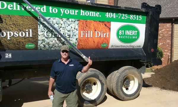 I ordered Screened Topsoil from 81 Inert Recycling and couldn't be happier. They arrived on time and the topsoil is terrific!