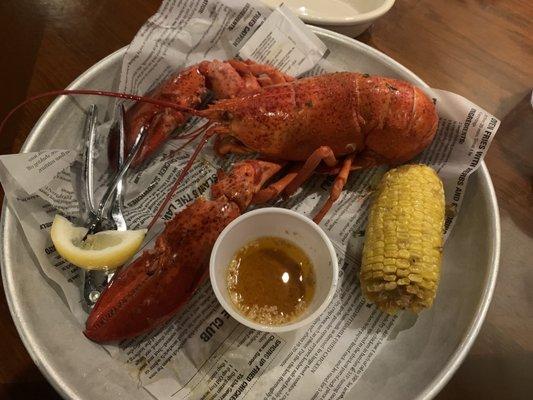 Monday nt. whole Maine lobster special $21.95. Lobster was great; but the corn was overcooked. It comes with a small portion of slaw too.