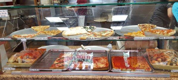 Pizza case/counter - they can barely keep it filled, cause it's all great!