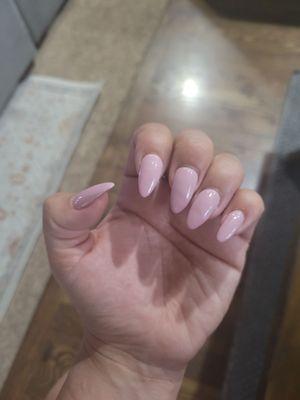 Beautiful almond shaped nails