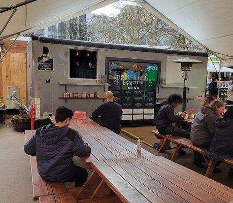 Outside the Fracture Brewing beer trailer!