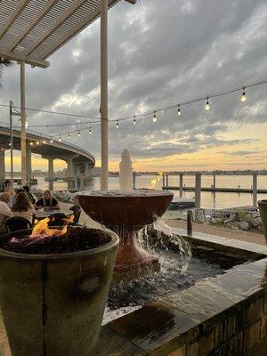 The outdoor sitting area of Cobalt Restaurant