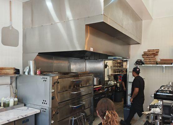 Partial view of the kitchen preparation area