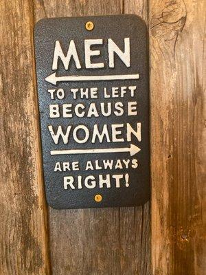 Restroom sign