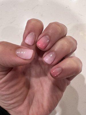 Gel ombré manicure by Janet