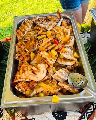 HAWAIIAN LUAU CATERING PINEAPPLE CHICKEN