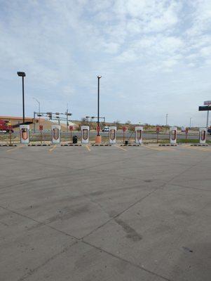 Tesla charging in the middle of Texas oil country!!!