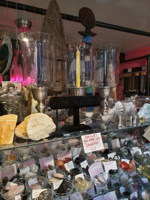 So many crystals in this little shop in the upstairs corner.