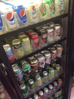 Soda selection.