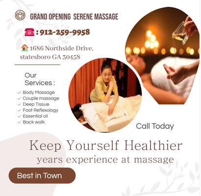 Our traditional full body massage in Statesboro, GA   includes a combination of different massage therapies like  Swedish Mas...