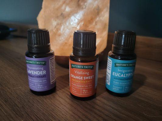 Essential oils can be added to your service for an added benefit