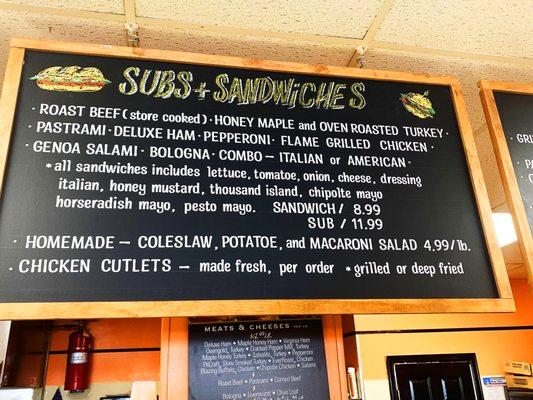 Sandwich Menu - Joe's Deli 121 Wall St., Kingston. NY -  (845) 853-8313