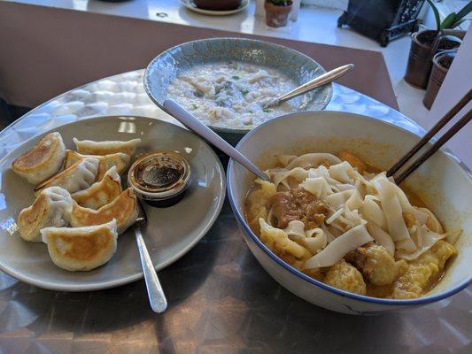 Dumplings, laksa, congee ~$27. Very affordable for WF's standard