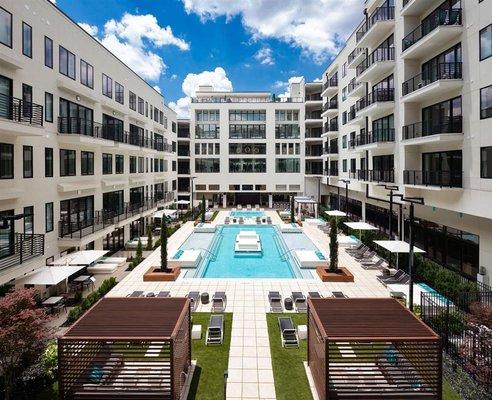 Shimmering resort-style pool