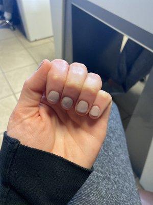 Terrible too thick gel nail