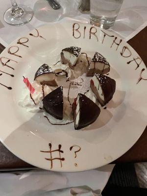 Dessert time! My #Happy birthday surprise came out with a bang ‼