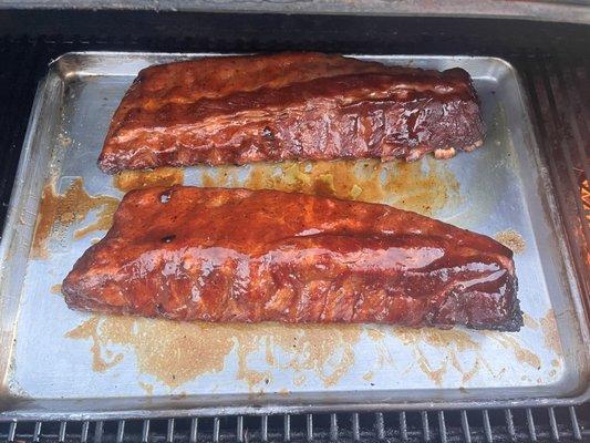 Smoked pork ribs