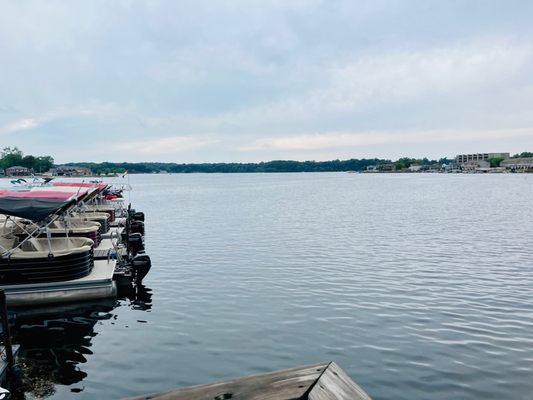 View from restaurant. Pine Lake