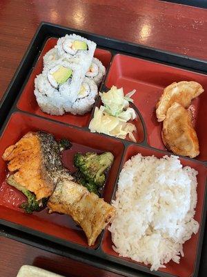 Teriyaki salmon bento box special