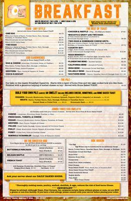 ALL DAY Breakfast Menu