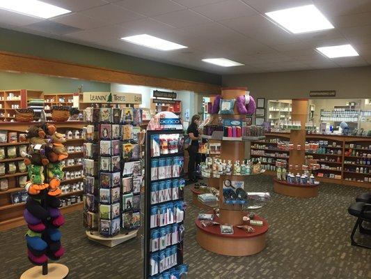 Interior of Portage Pharmacy, they have lots of great supplements you cannot find anywhere else and a wonderful retail selection.