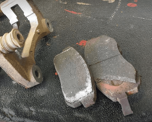 These brake pads definitely needed to be replaced!