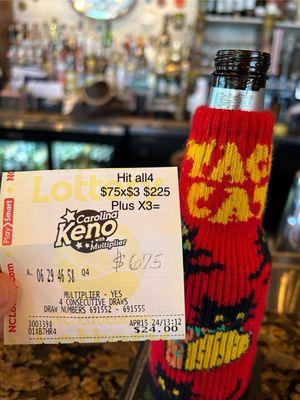 One of the few places in southeast CLT to play KENO inside a place/bar