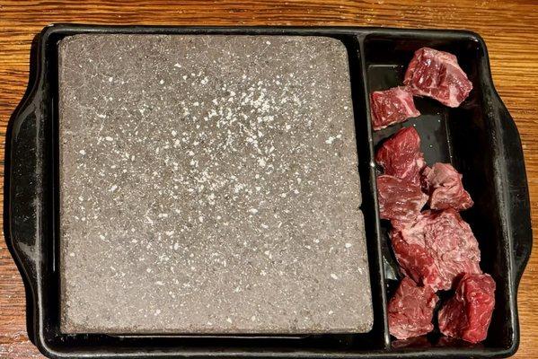 Signature Hot Rock with Wagyu beef