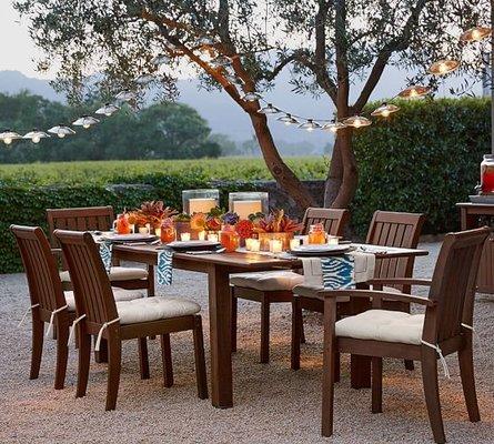 Pottery Barn Chatham outdoor table and chairs.  80% off retail.