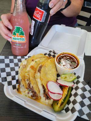 Quesobirria Tacos!  Was bomb!