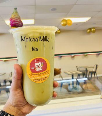 Matcha milk tea