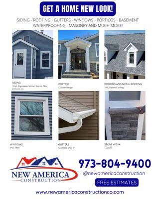 Siding and Roofing Contractor in New Jersey, fully licensed and insured. Call for a free estimate and ask for our financing options.