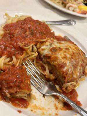 Baked eggplant parmigiana