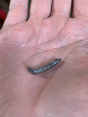 Punctured tire screw