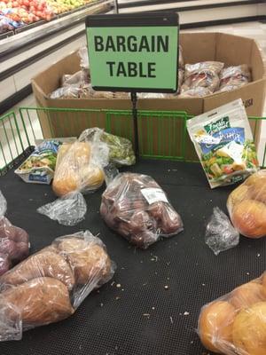 I love the bargain table