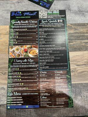 Menu - back