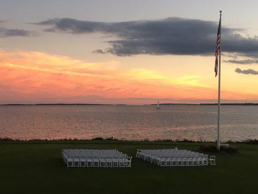 Beautiful setting for a wedding ceremony