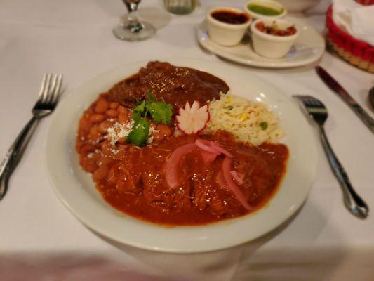 Combo mole and cochinita.