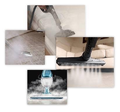 STEAM CLEANING. KILLS 99.99% BACTERIAS, BUGS & VIRUSES.