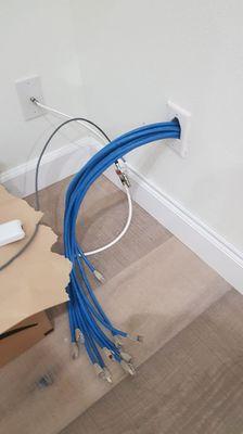 Wire laying for internet networks.