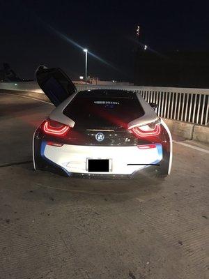 Sexy and cool BMW i8 we bought from this dealer. An absolute head turner