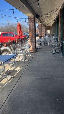 Outside seating