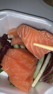 Salmon sashimi