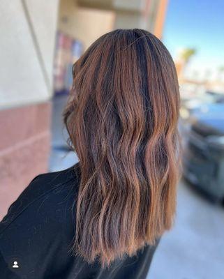 Copper balayage