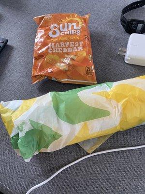 Footlong and sun SunChips- Harvest Cheddar