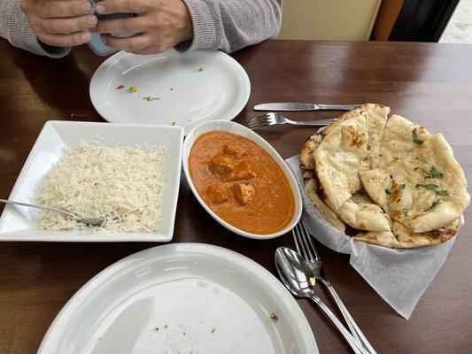 Chicken Tikka Masala with Garlic Naan