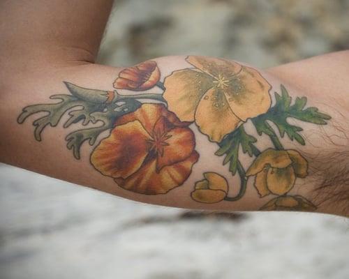 final product, (japanese and california poppies)  by Marie.