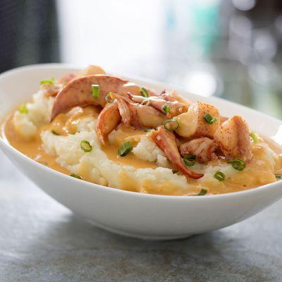 Butter Poached Lobster Mashed Potatoes.