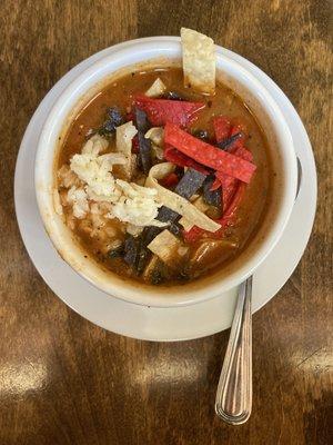 The Artesian Restaurant.  Cup of the tortilla soup.