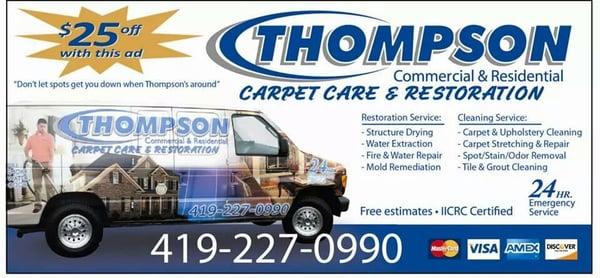 Thompson Carpet Care & Restoration